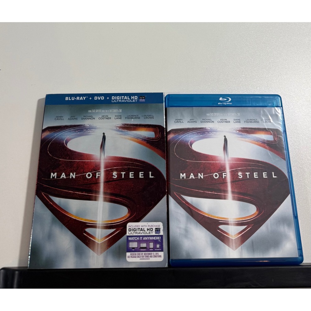 Warner Bros Man of Steel Blu-ray DVD OS Multi Good Slipcover Superman Movie